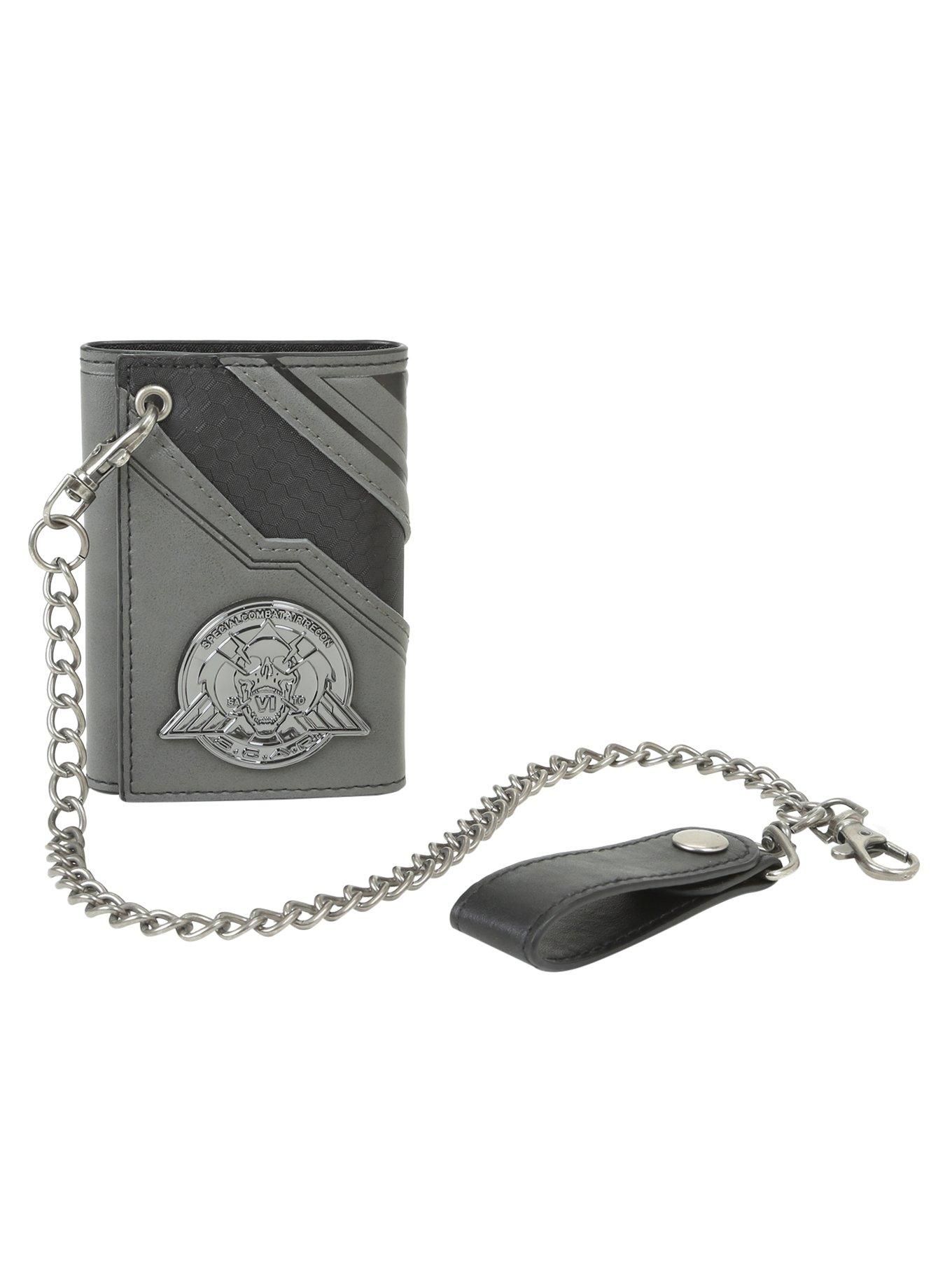 Call Of Duty: Infinite Warfare Grey Skull Tri-Fold Chain Wallet, , hi-res