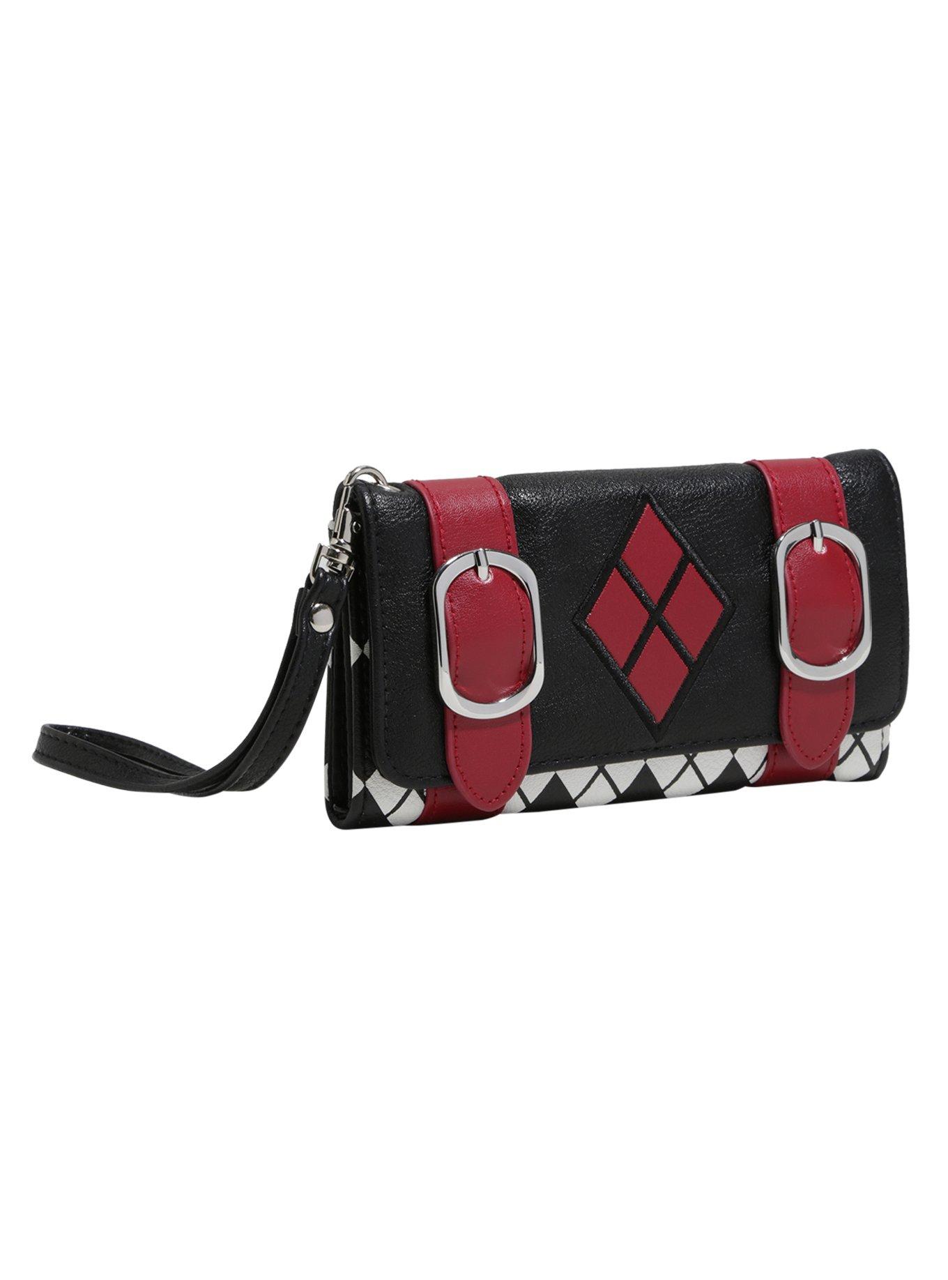 DC Comics Harley Quinn Double Buckle Flap Wallet, , hi-res