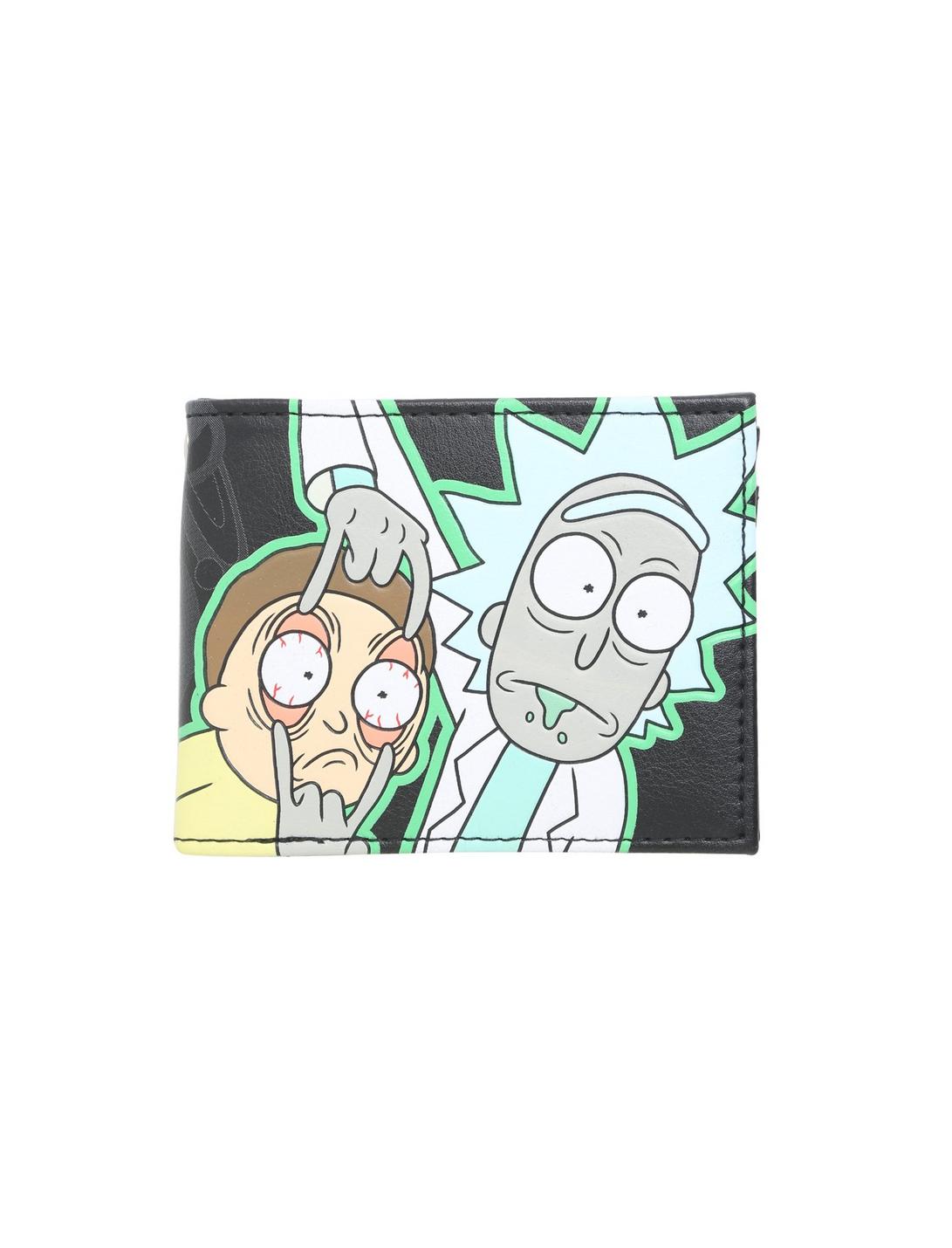 Rick And Morty Blood Shot Eyes Glow-In-The-Dark Bi-Fold Wallet, , hi-res