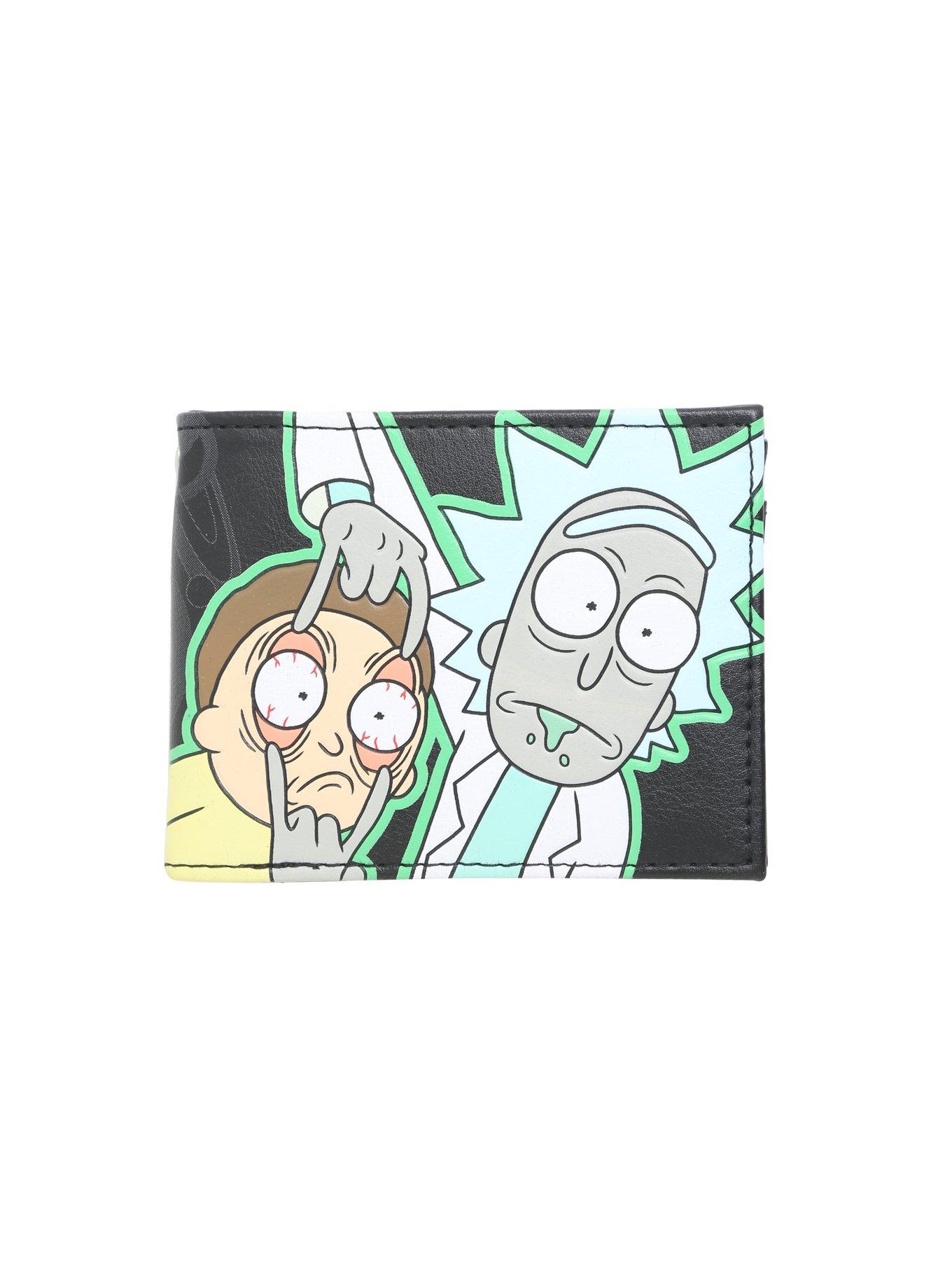 Rick And Morty Blood Shot Eyes Glow-In-The-Dark Bi-Fold Wallet, , hi-res view 1
