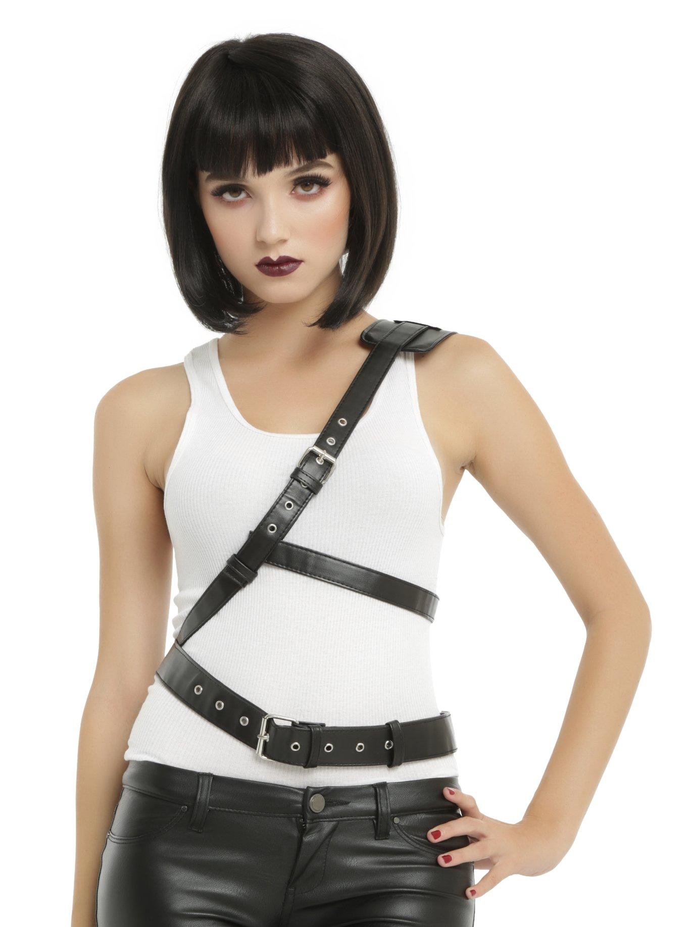 Black Faux Leather Warrior Sword Holster, , hi-res