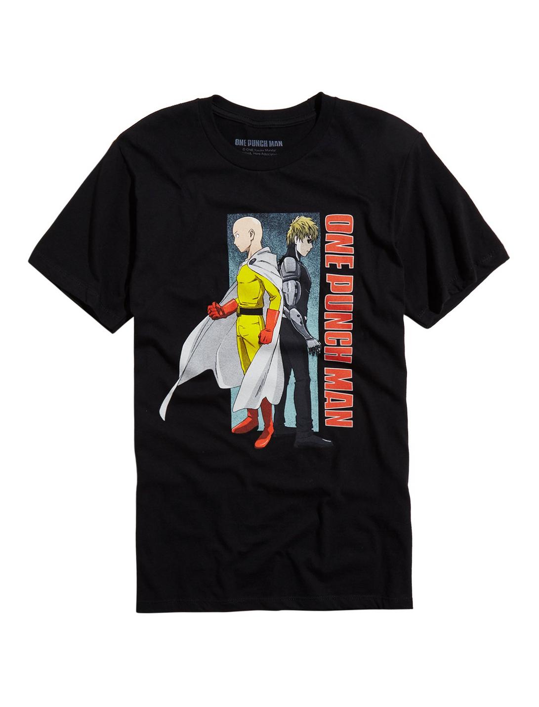 One Punch Man Saitama & Genos T-Shirt, BLACK, hi-res