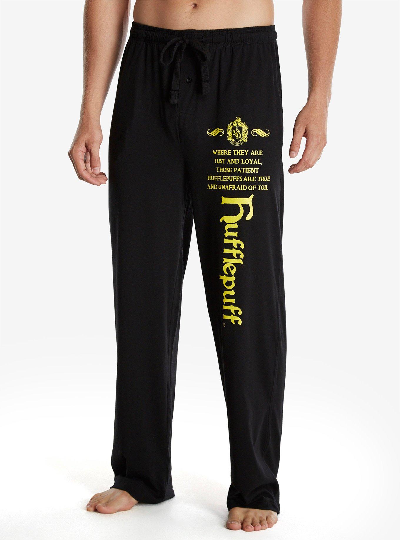 Harry Potter Hufflepuff Pajama Pants, BLACK, hi-res