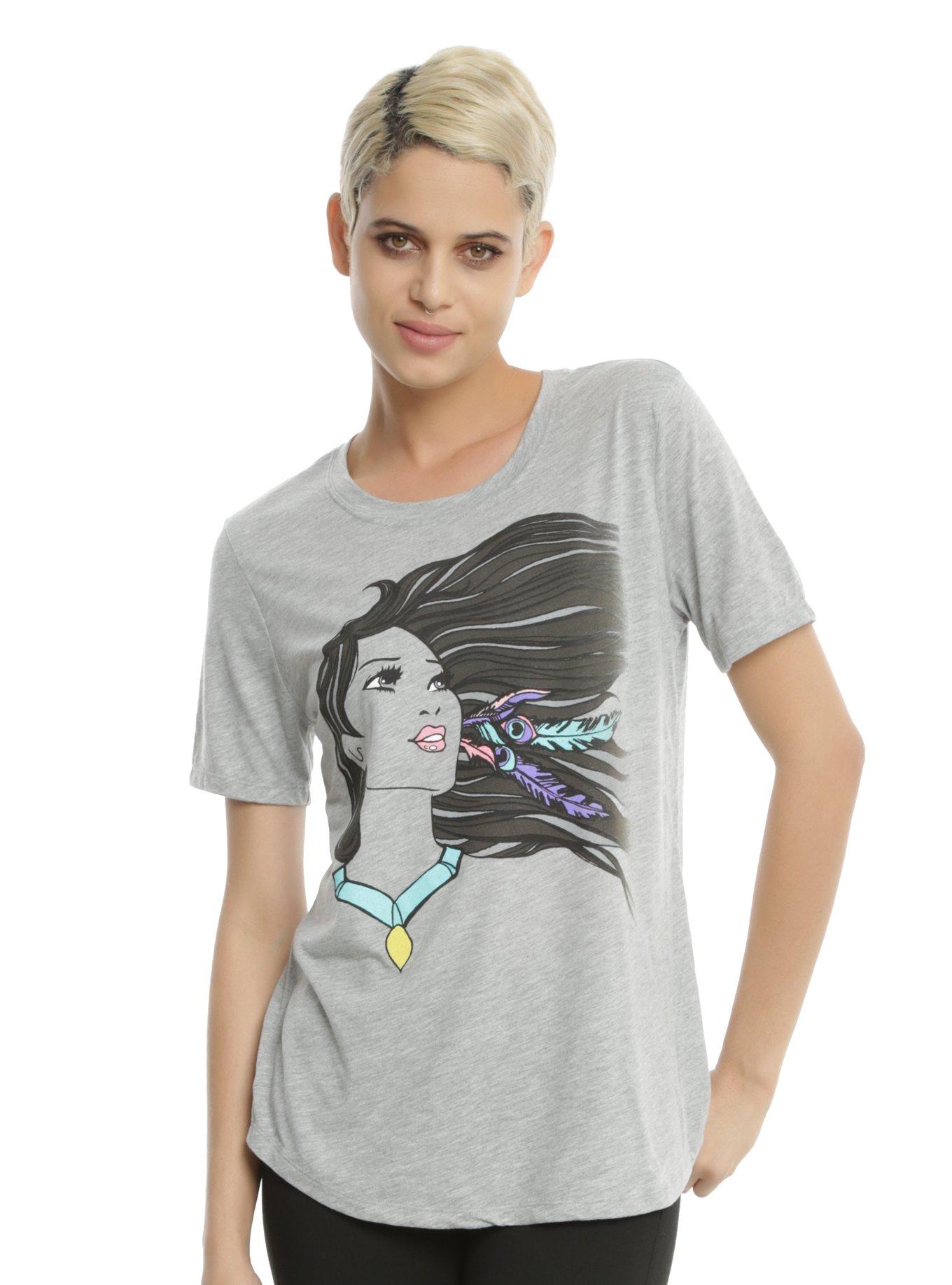 Disney Pocahontas Wind Blown Girls Boyfriend T-Shirt, GREY, hi-res