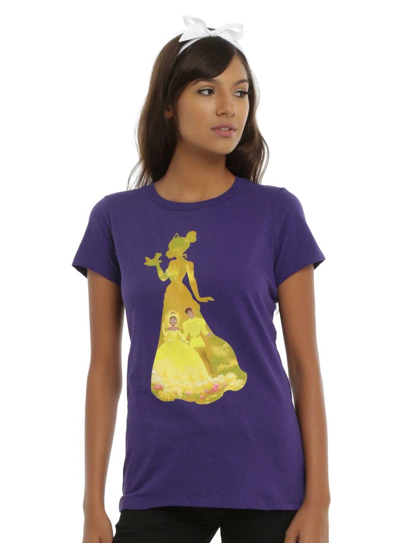 Disney The Princess And The Frog Tiana Silhouette Girls T-Shirt, PURPLE, hi-res