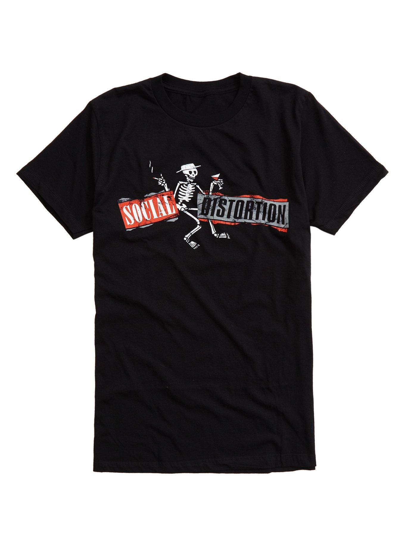 Social Distortion Skelly Logo T-Shirt, BLACK, hi-res