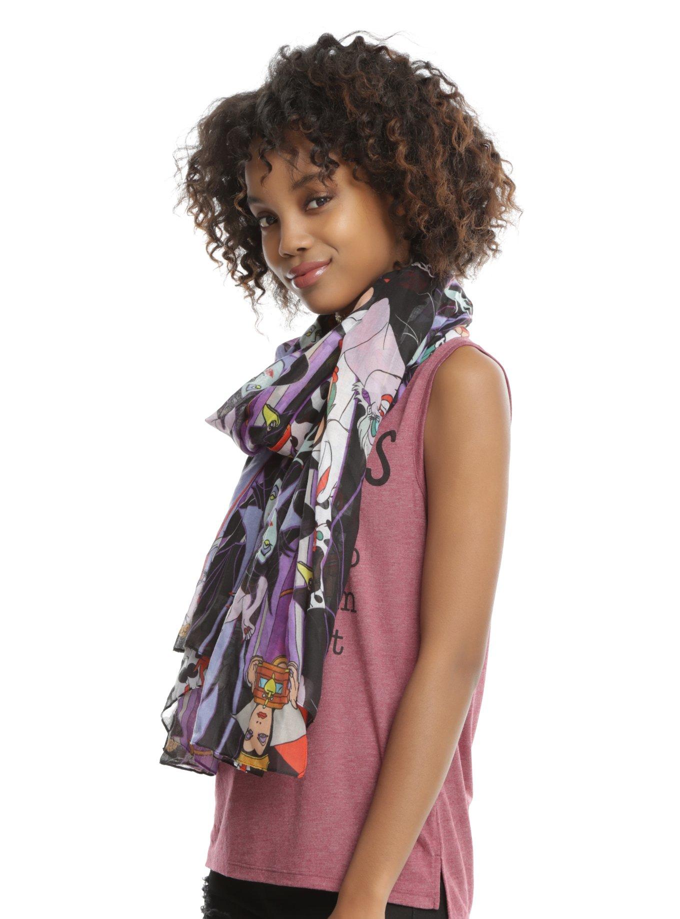 Loungefly Disney Villains Print Oblong Scarf, , hi-res