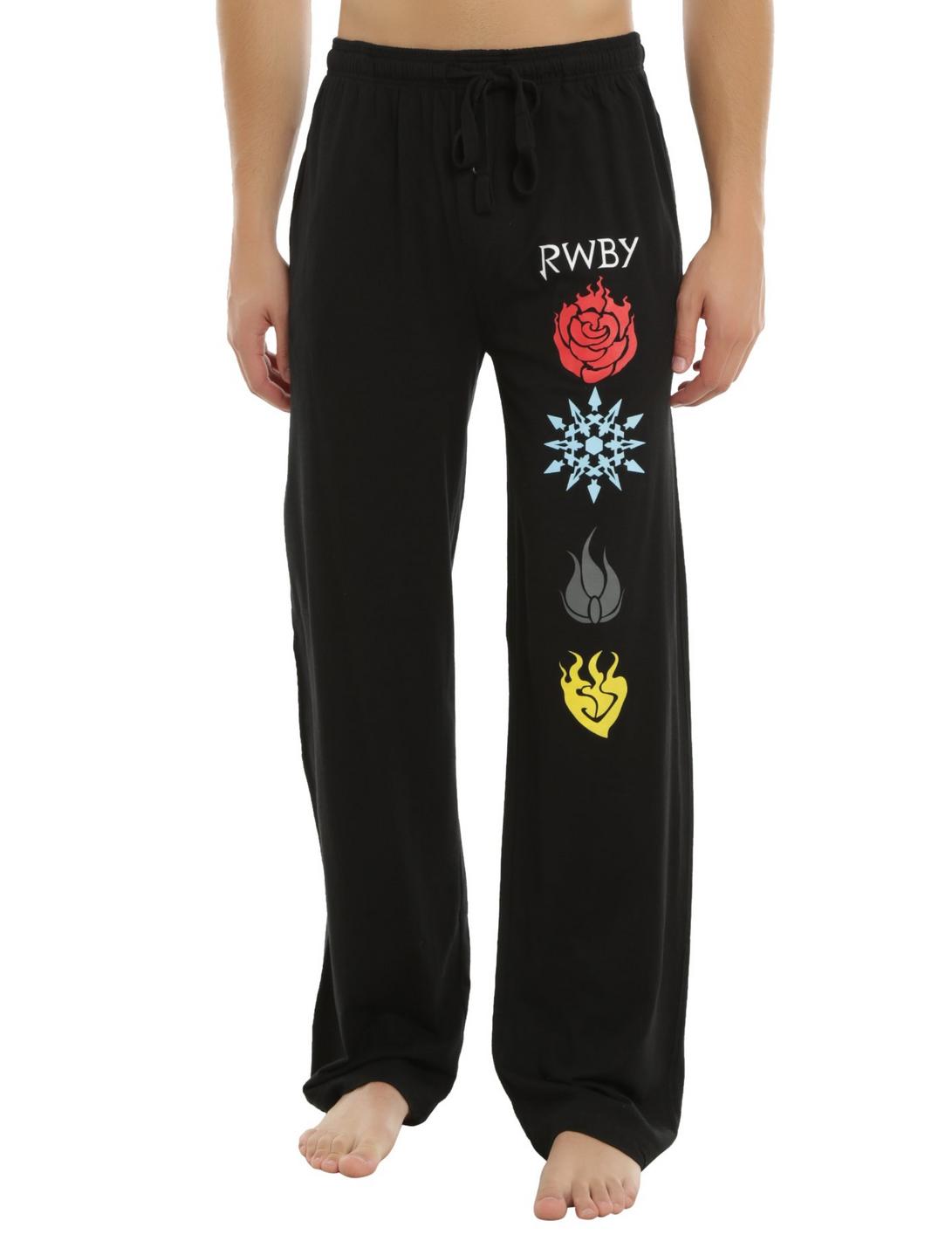 RWBY Team RWBY Emblems Guys Pajama Pants, BLACK, hi-res