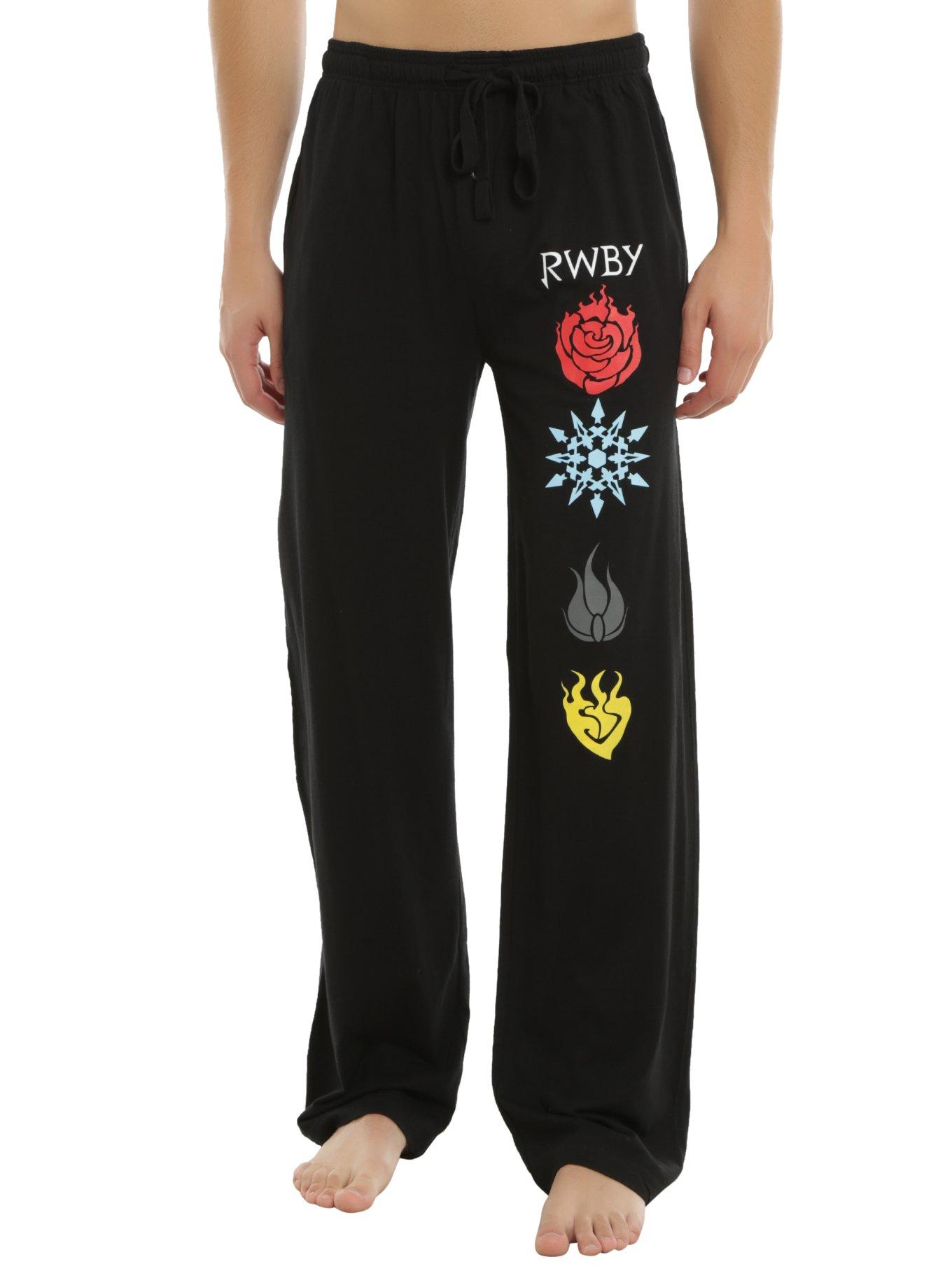 RWBY Team RWBY Emblems Guys Pajama Pants, BLACK, hi-res