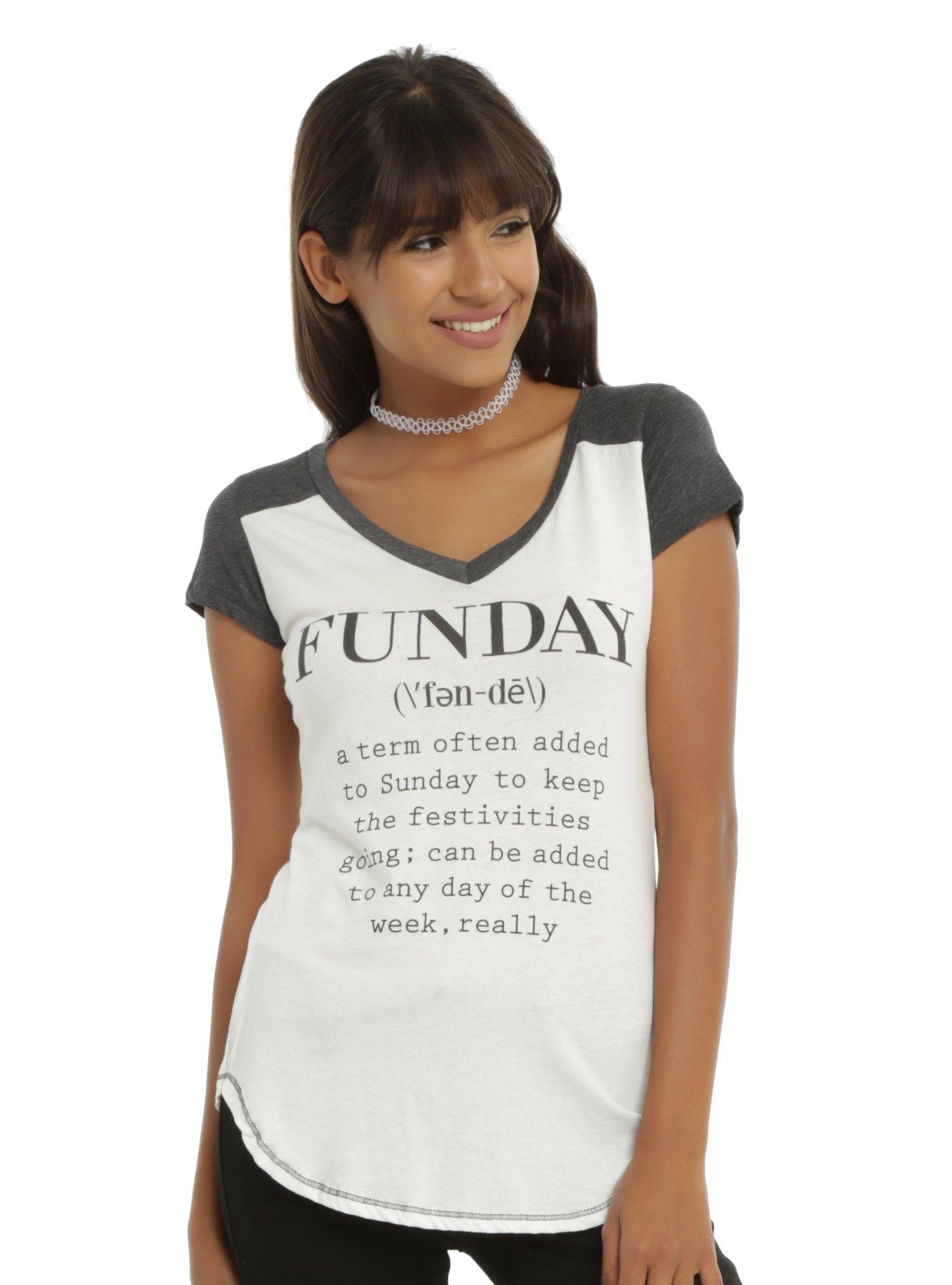 Funday Definition Girls Short-Sleeved Raglan, WHITE, hi-res