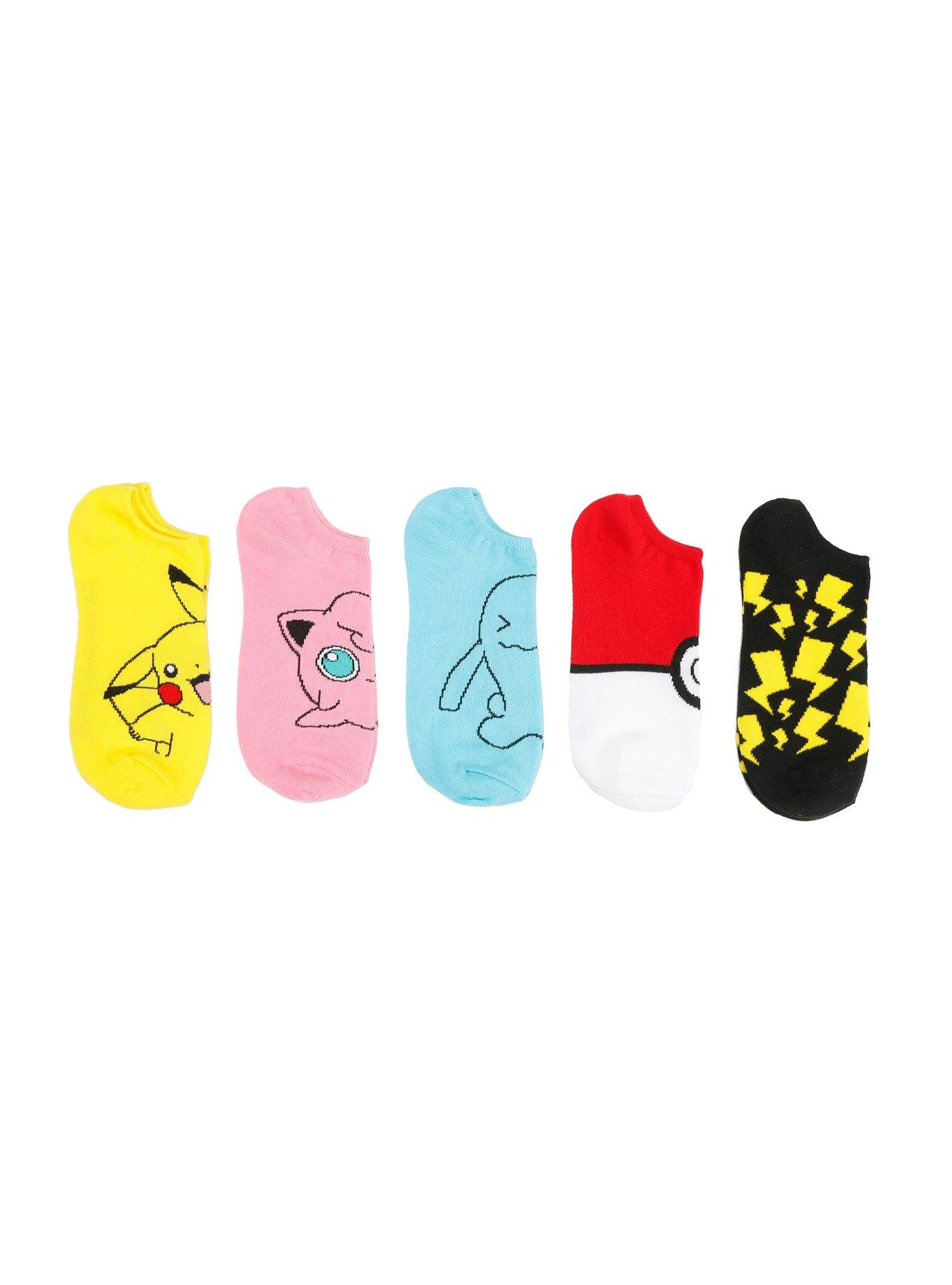Pokemon Tonal No-Show Socks 5 Pair, , hi-res