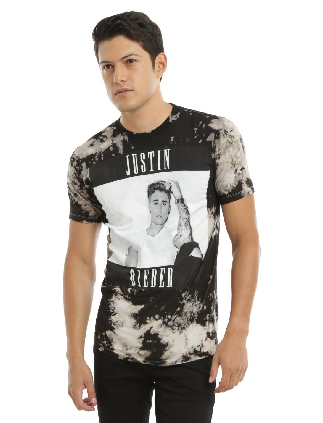 Justin Bieber Bleach Wash T-Shirt, TIE DYE, hi-res