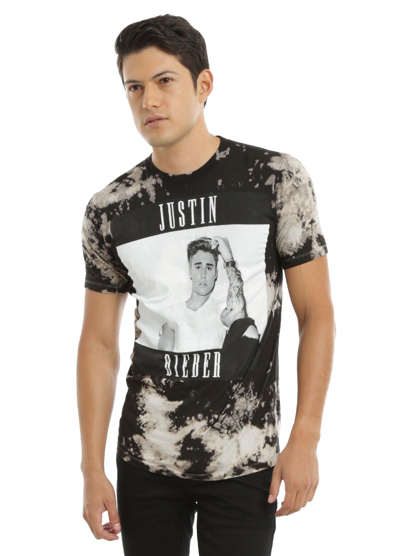 Justin Bieber Bleach Wash T-Shirt, TIE DYE, hi-res