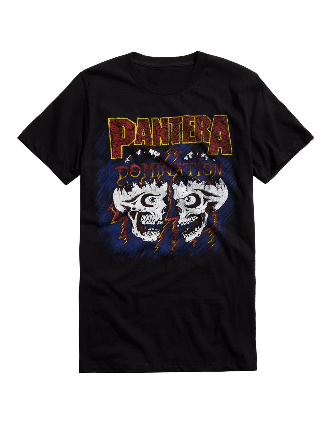 Pantera Domination Skulls T-Shirt, BLACK, hi-res