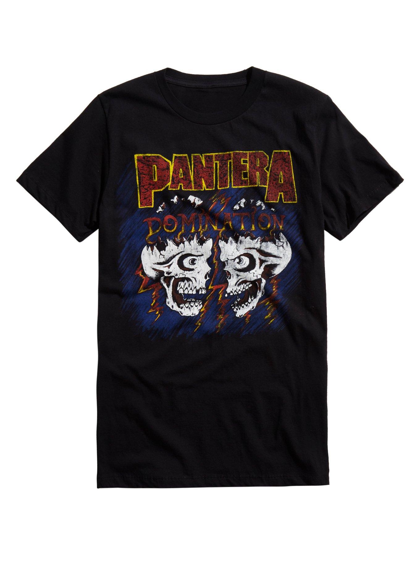 Pantera Domination Skulls T-Shirt, BLACK, hi-res