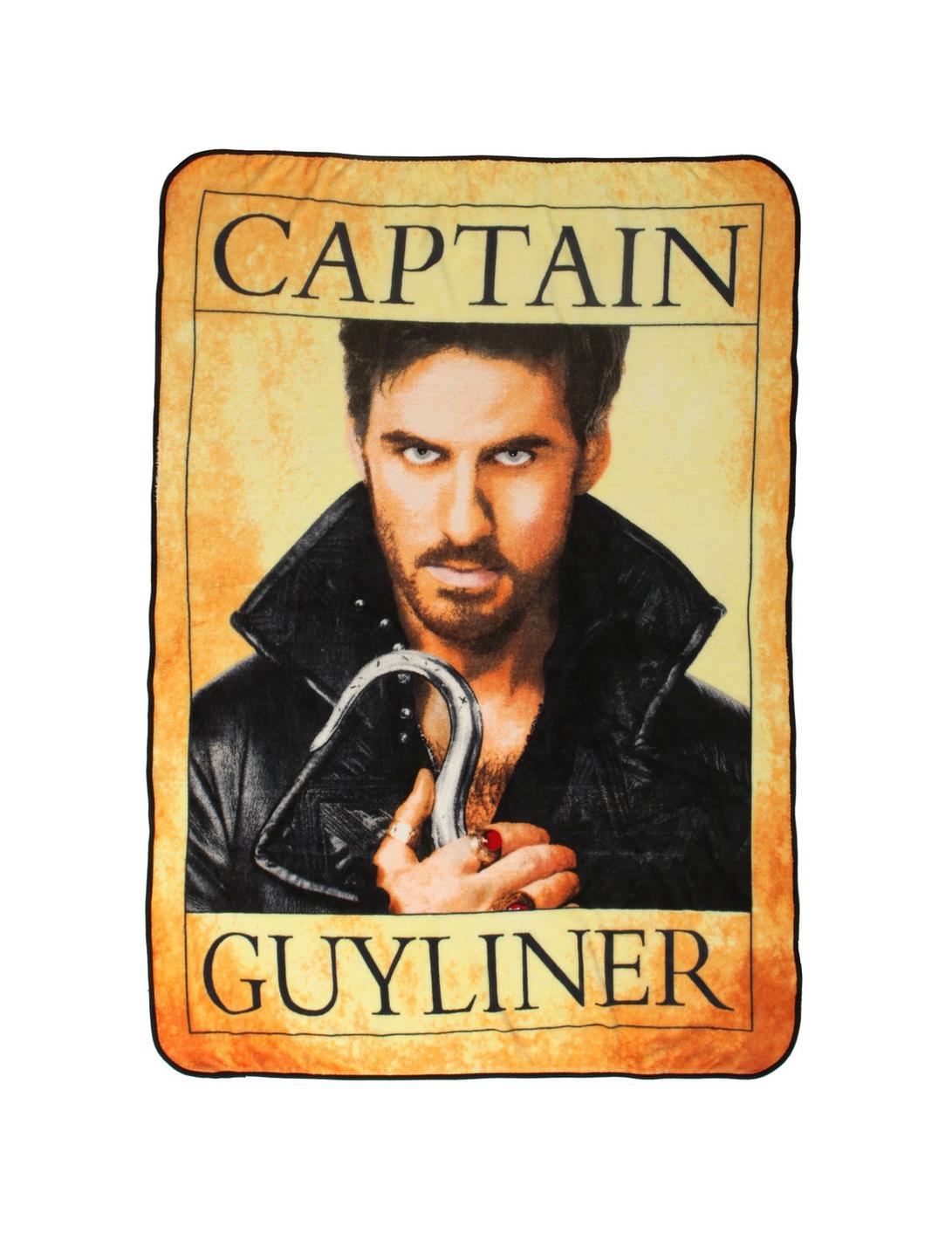 Once Upon A Time Hook Captain Guyliner Throw Blanket, , hi-res