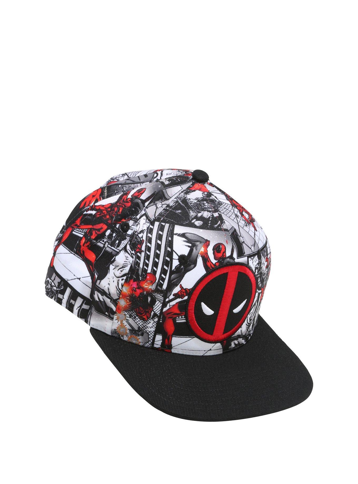 Marvel Deadpool Comic Panel Logo Snapback Hat, , hi-res