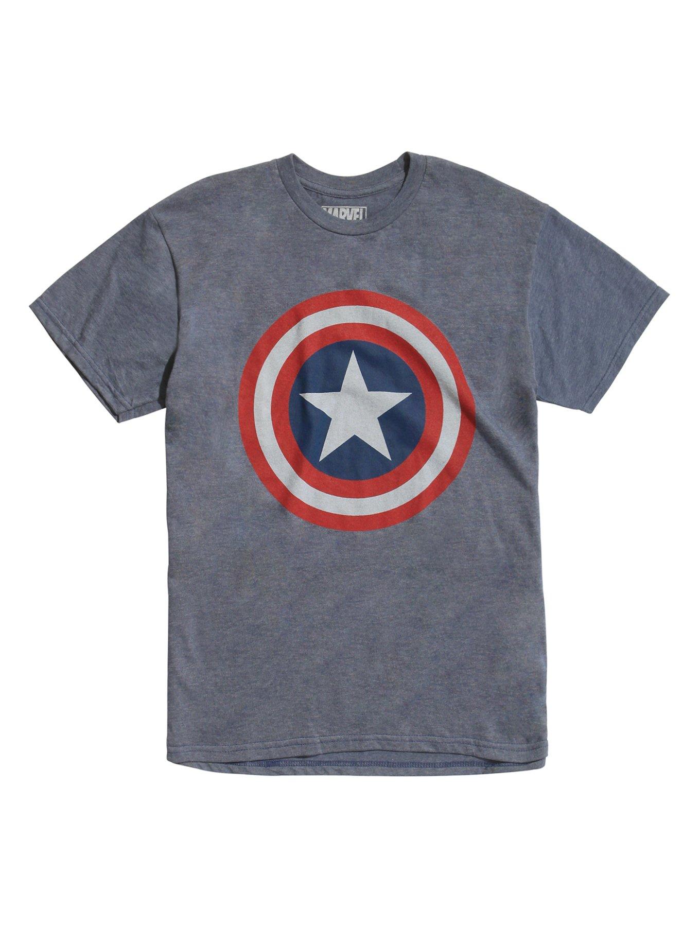 Marvel Captain America Shield Logo T-Shirt, BLUE, hi-res