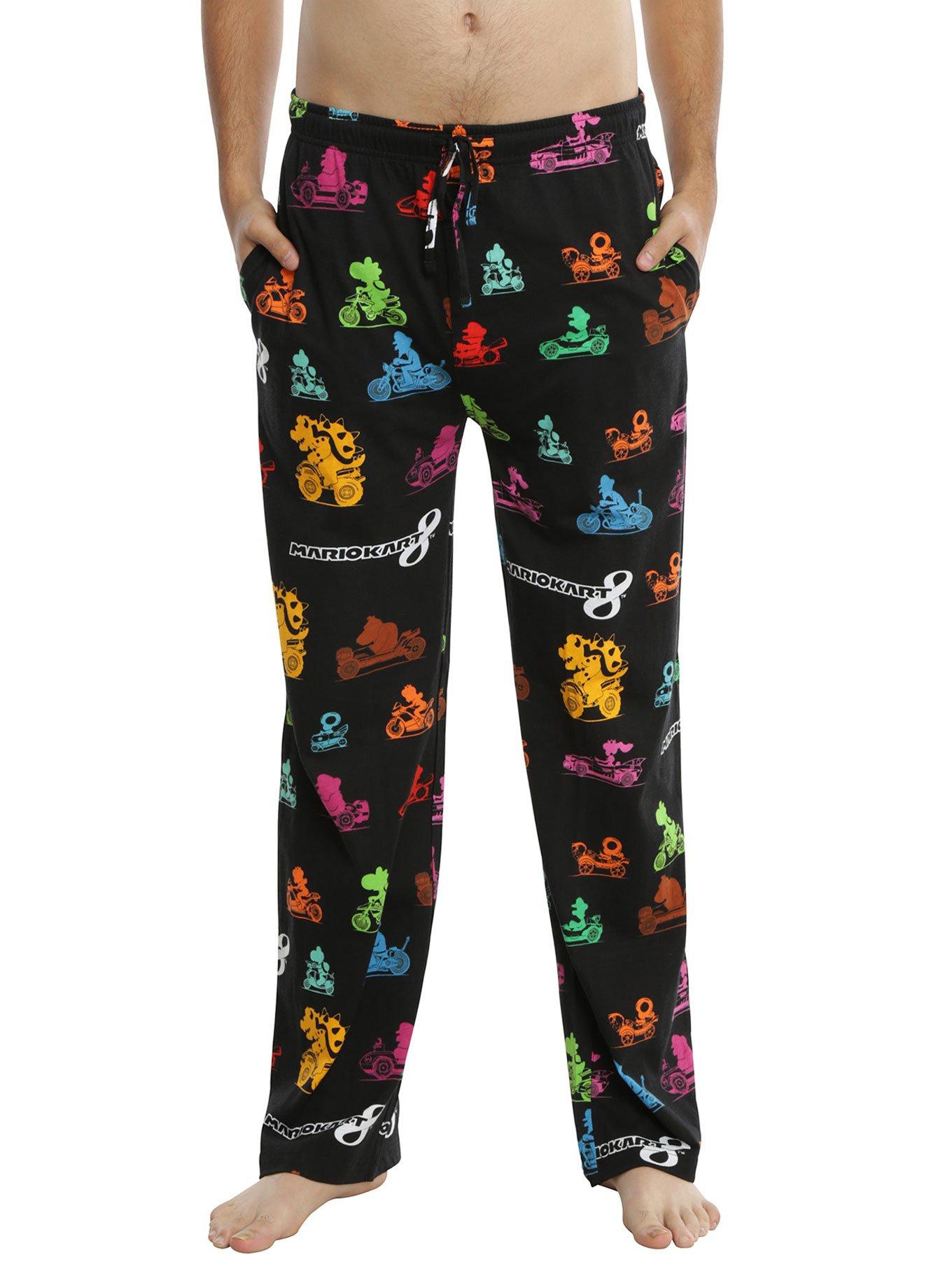 Mario Kart 8 Characters Guys Pajama Pants, BLACK, hi-res