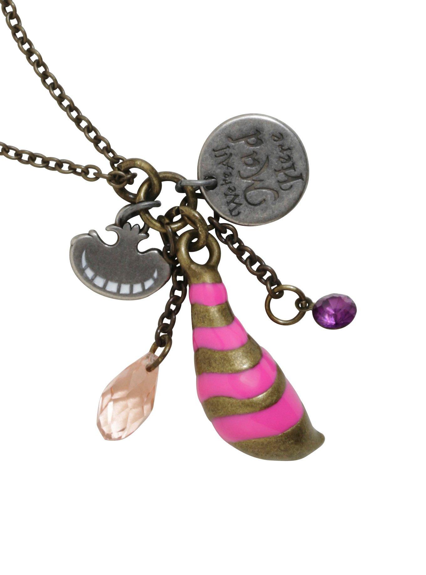 Disney Alice In Wonderland Cheshire Cat Cluster Necklace, , hi-res