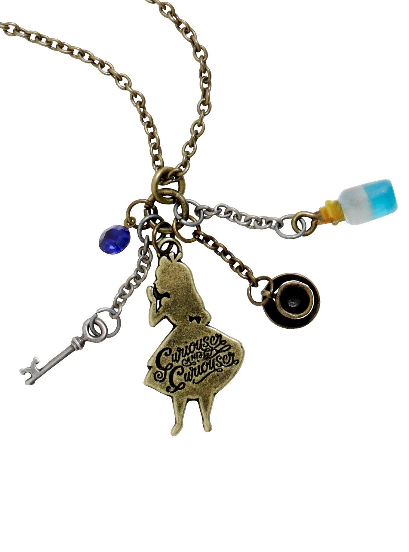 Disney Alice In Wonderland Long Cluster Necklace, , hi-res