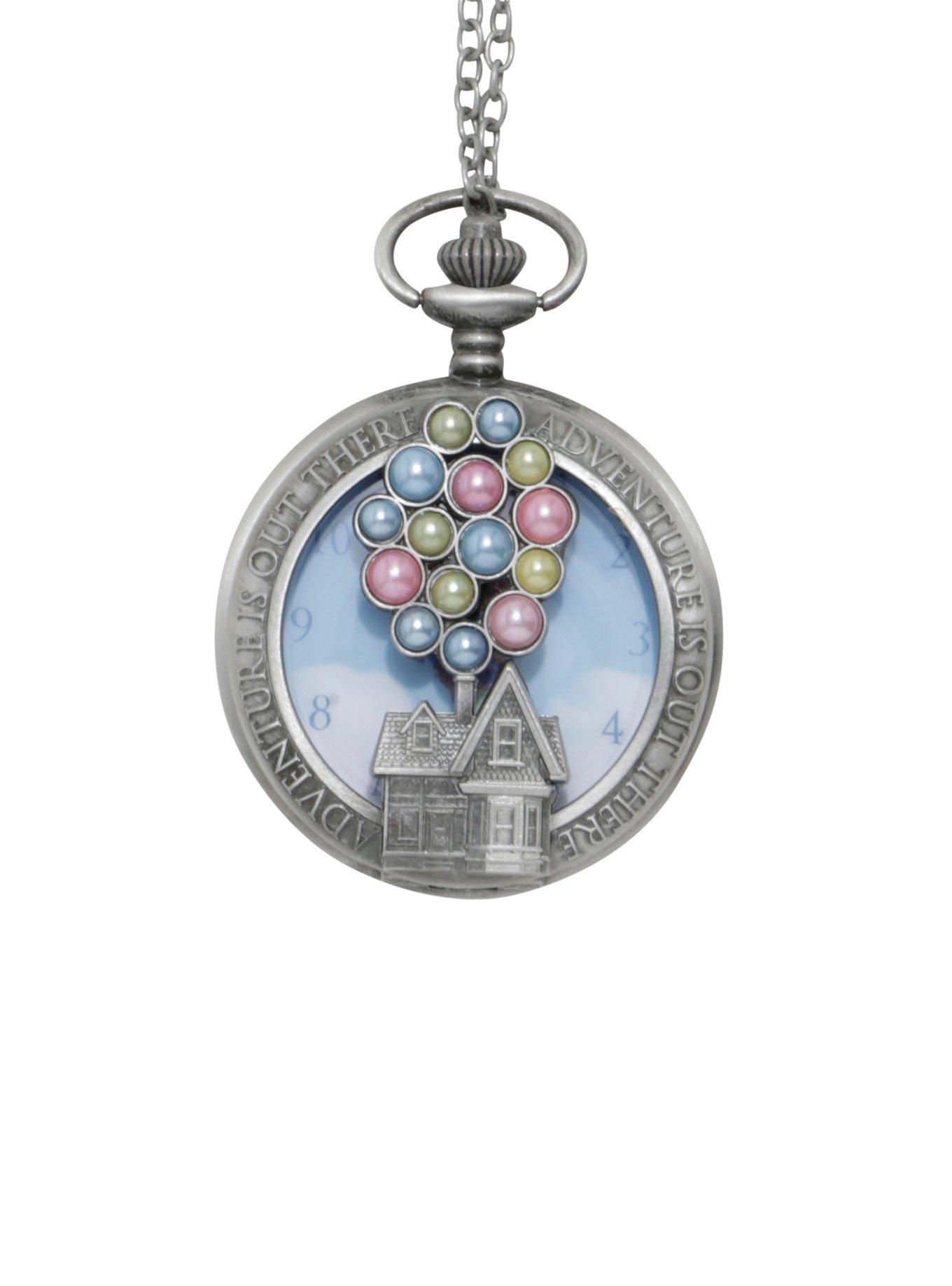 Disney Up Balloons Pocket Watch Necklace, , hi-res