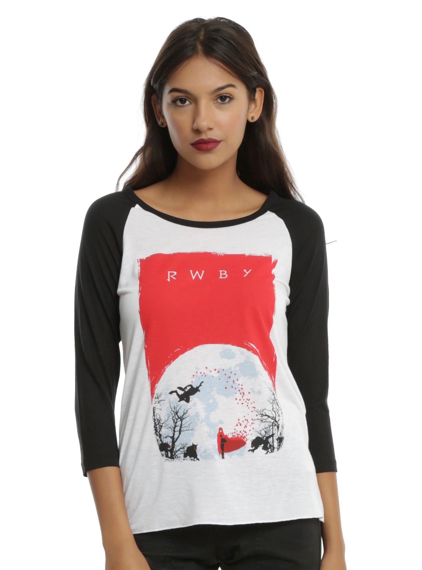 RWBY Beowolf Moon Girls Raglan, WHITE, hi-res