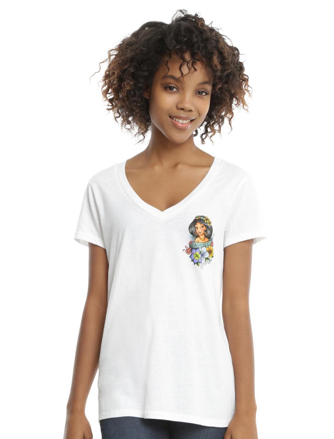 Disney Princess Jasmine Tattoo Girls T-Shirt, WHITE, hi-res
