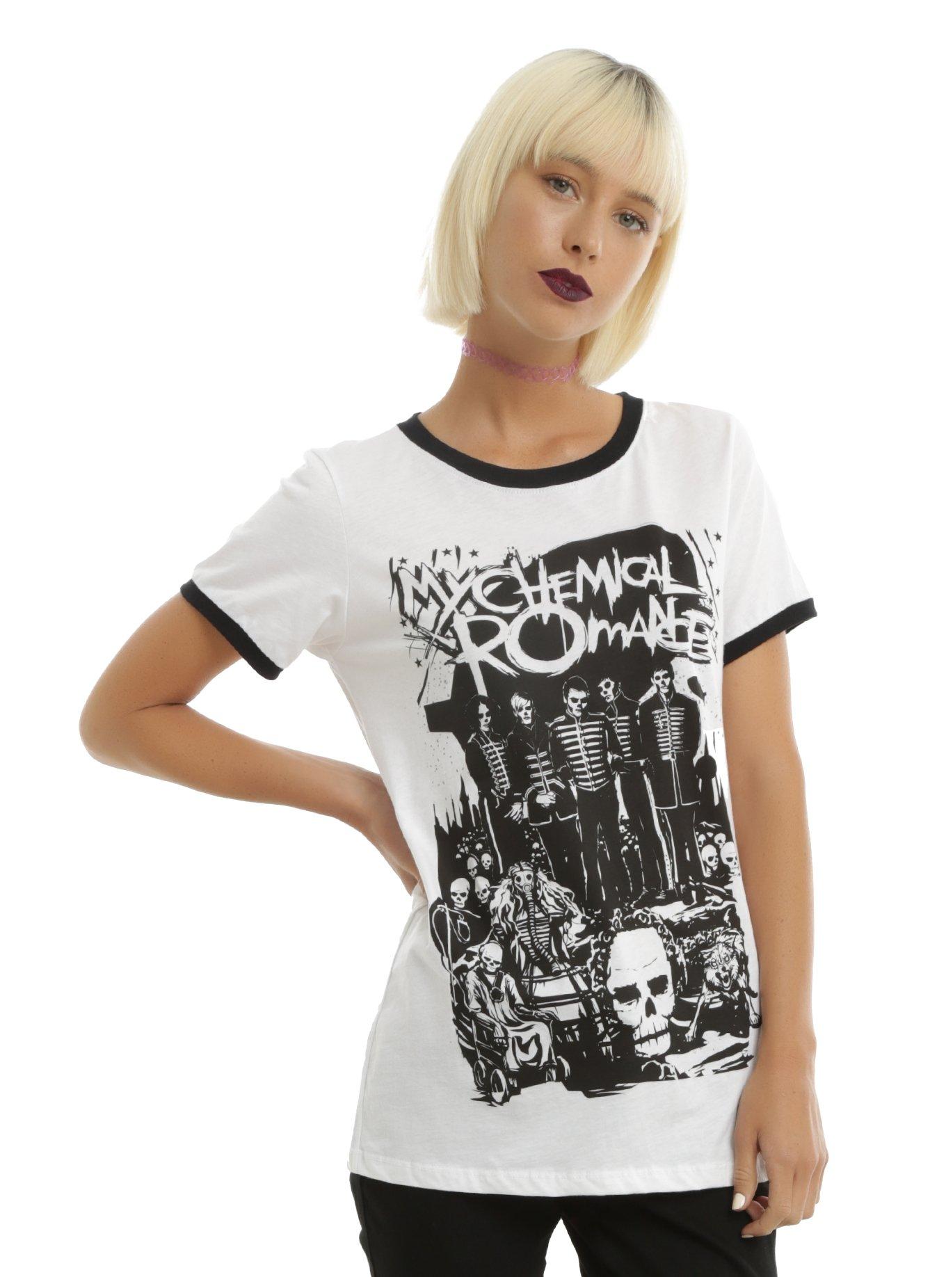 My Chemical Romance Black Parade Girls Ringer T-Shirt, WHITE, hi-res
