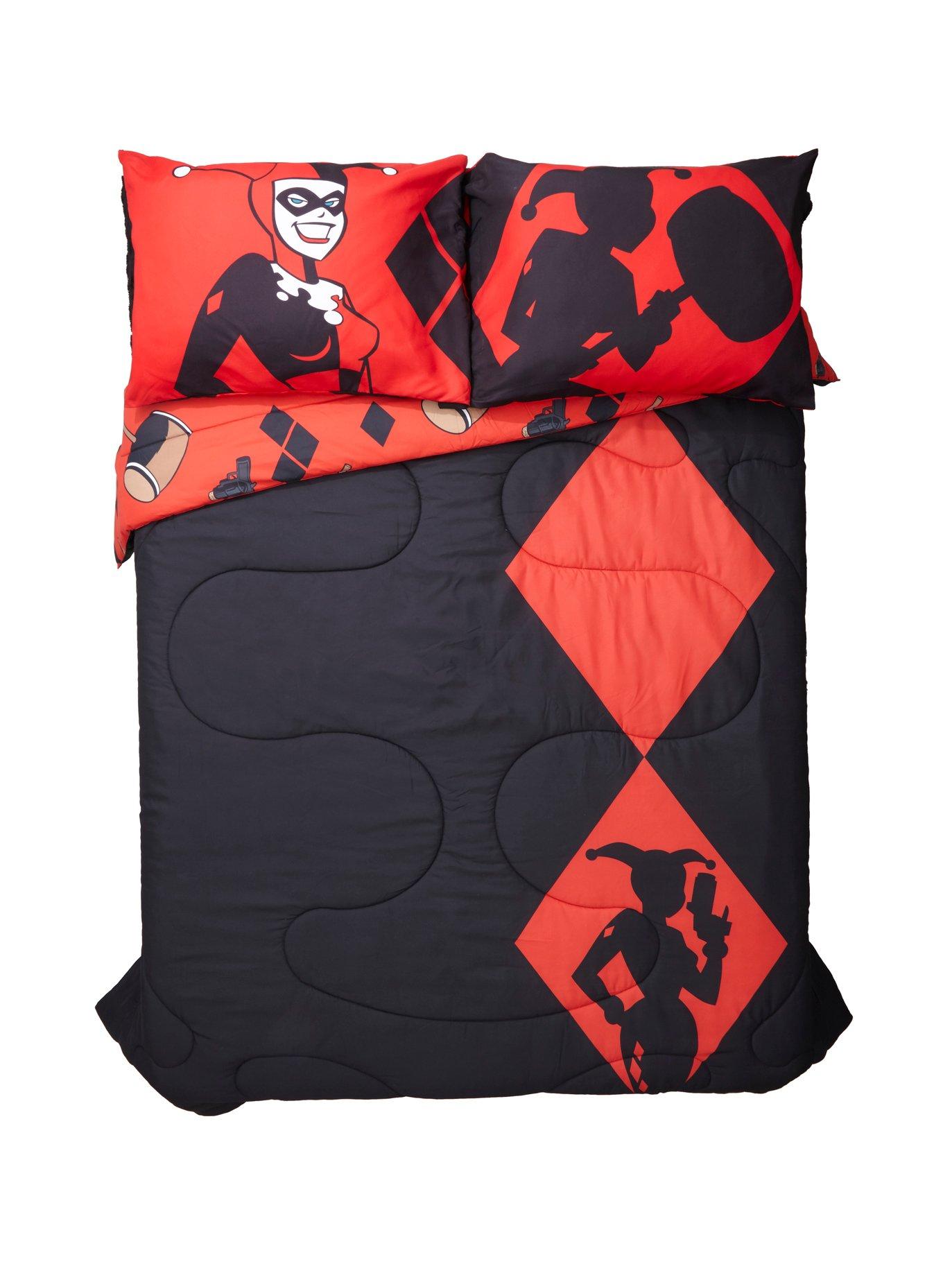 DC Comics Harley Quinn Silhouette Full/Queen Reversible Comforter Hot