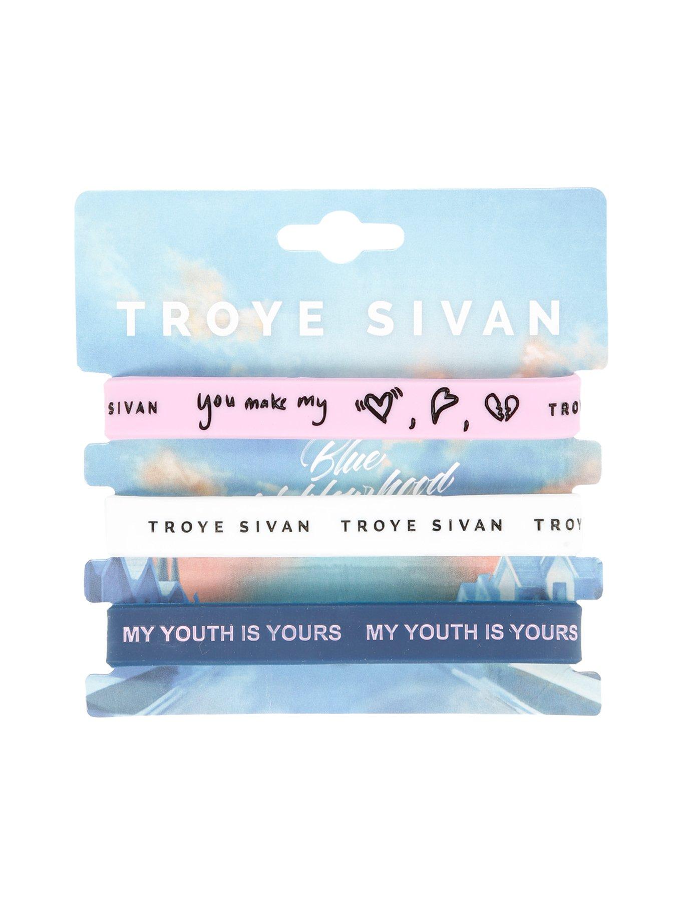 Troye Sivan Lyrics Rubber Bracelet 3 Pack, , hi-res