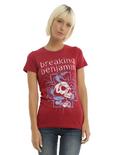 Breaking Benjamin Skull & Snake Logo Girls T-Shirt, BURGUNDY, hi-res