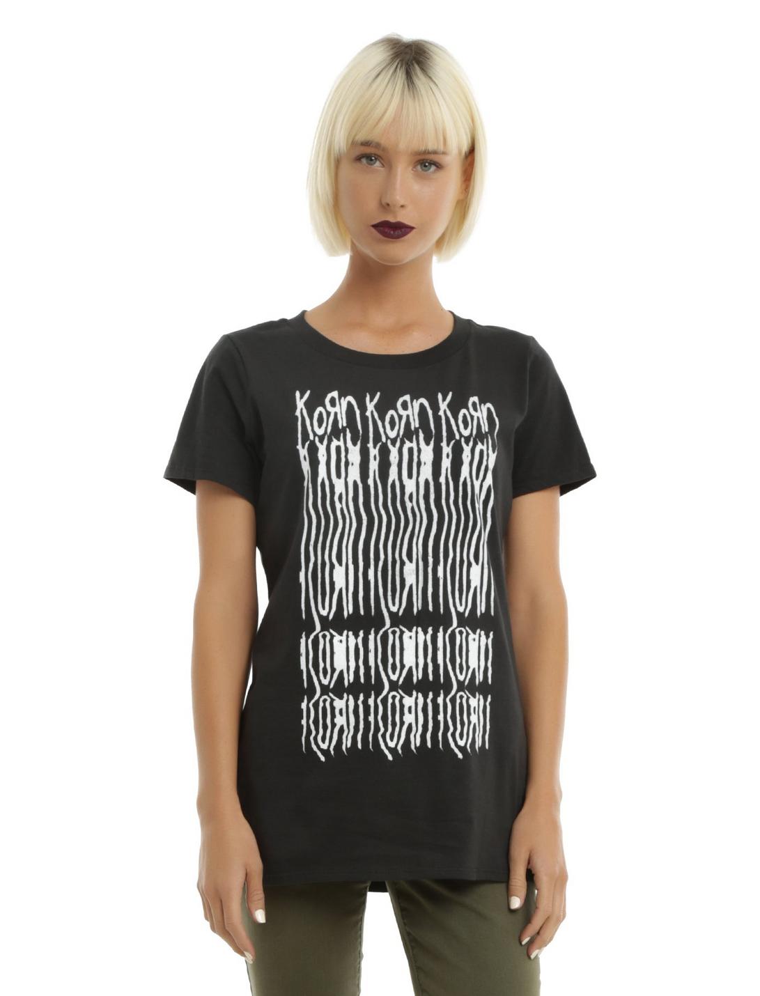 Korn Drip Font Girls T-Shirt, BLACK, hi-res