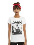 Johnny Cash Photo Girls T-Shirt, WHITE, hi-res