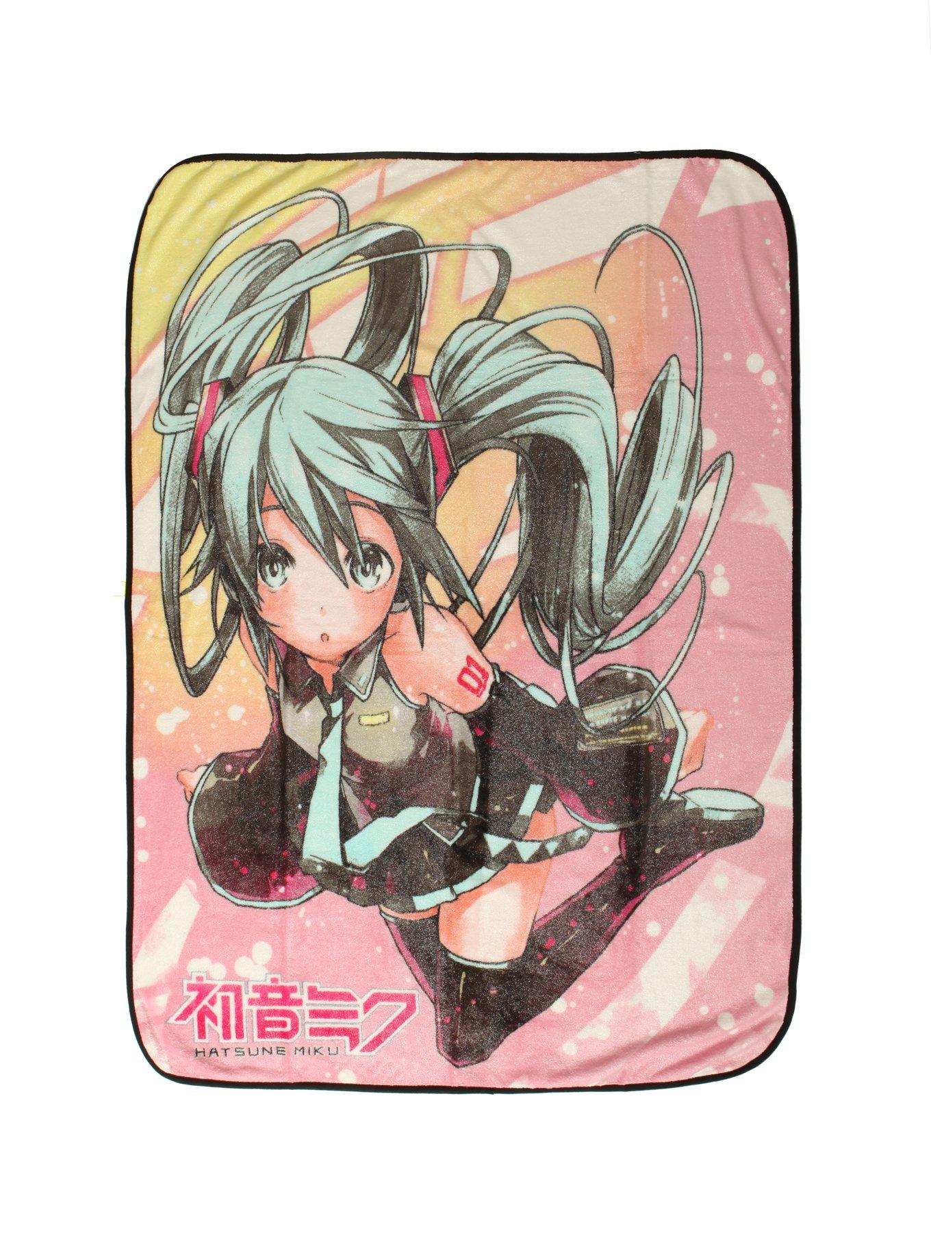 Hatsune Miku Character Throw Blanket Hot Topic