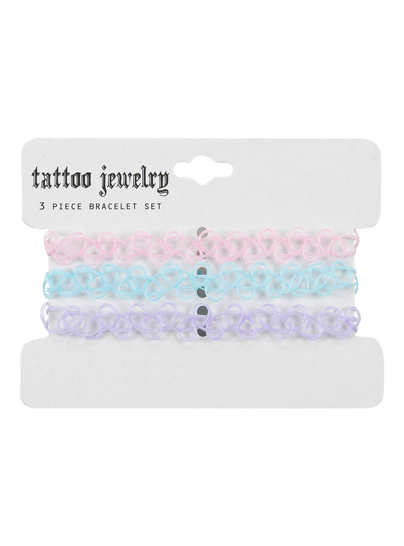 Pastel Tattoo Bracelet Set, , hi-res
