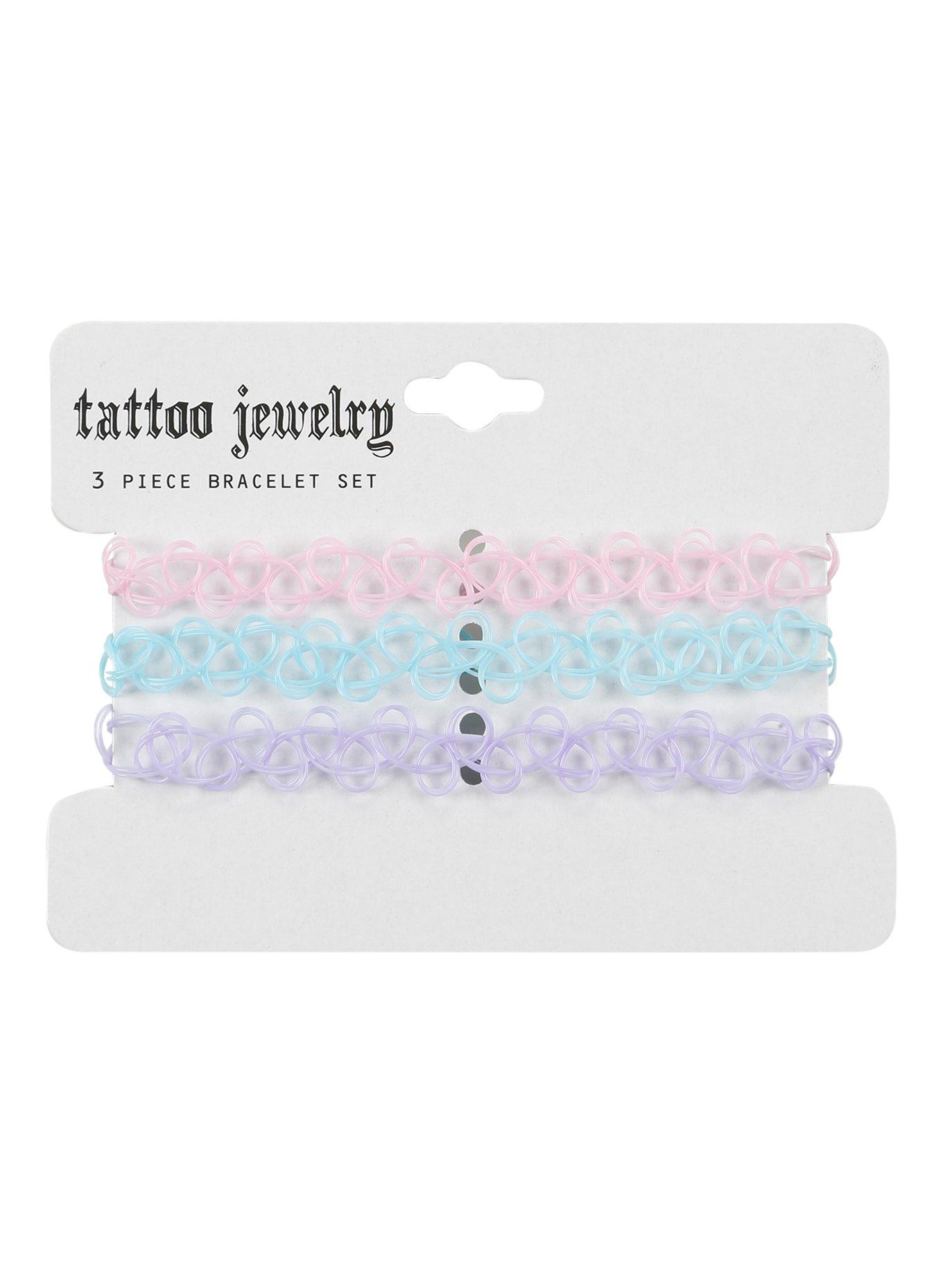 Pastel Tattoo Bracelet Set, , hi-res