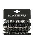 Blackheart Spike Stud & Chain Bracelet Set, , hi-res