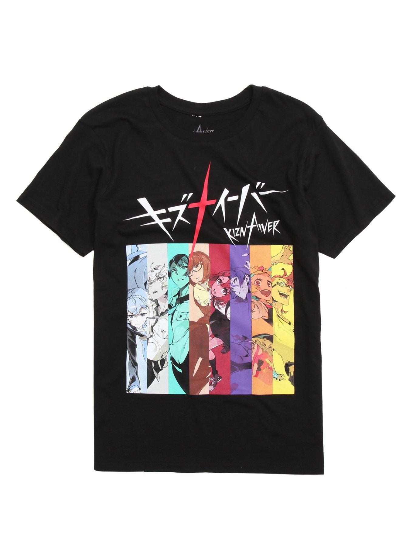 Kiznaiver Character Panels T-Shirt, BLACK, hi-res