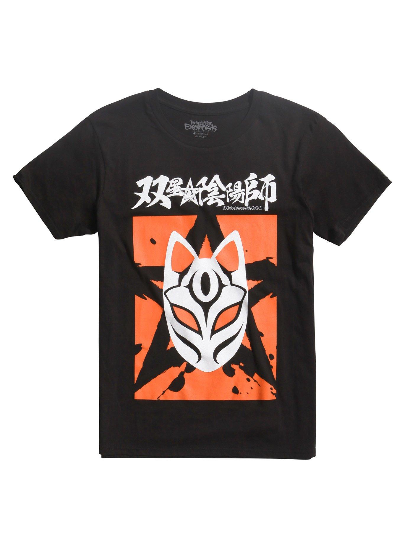 Twin Star Exorcists Benio Mask T-Shirt, BLACK, hi-res