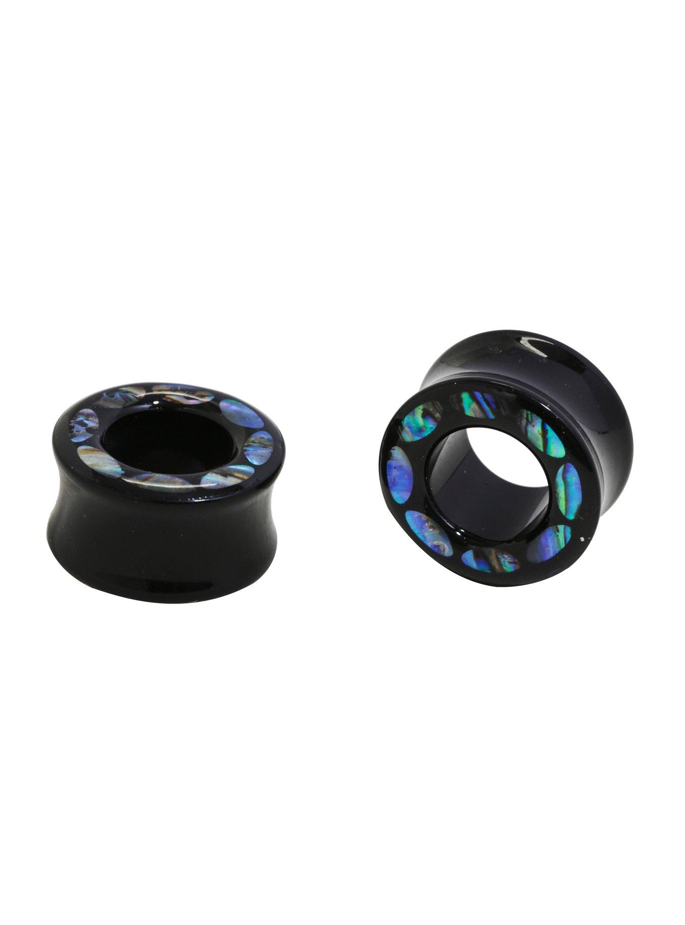 Acrylic Faux Abalone Shell Tunnel Plug 2 Pack, MULTI, hi-res