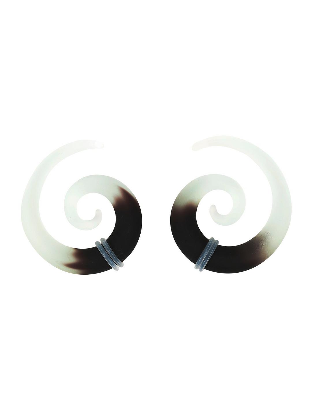Black Frosted Glass Spiral Pincher 2 Pack, MULTI, hi-res