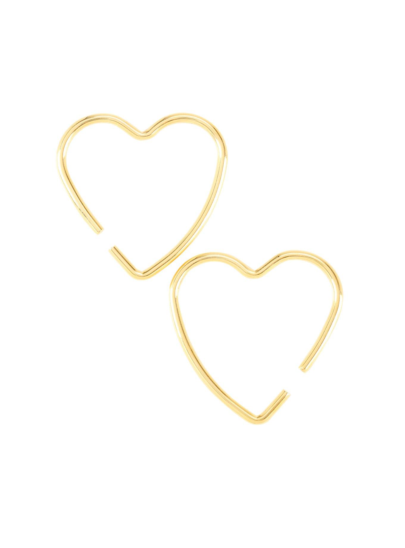 Steel Gold Heart-Shaped Pincher 2 Pack, MULTI, hi-res
