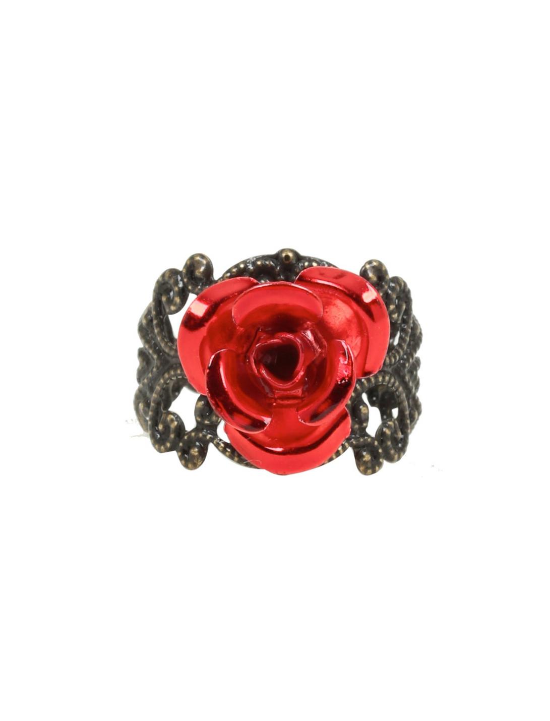 Disney Beauty And The Beast Rose Filagree Ring, , hi-res