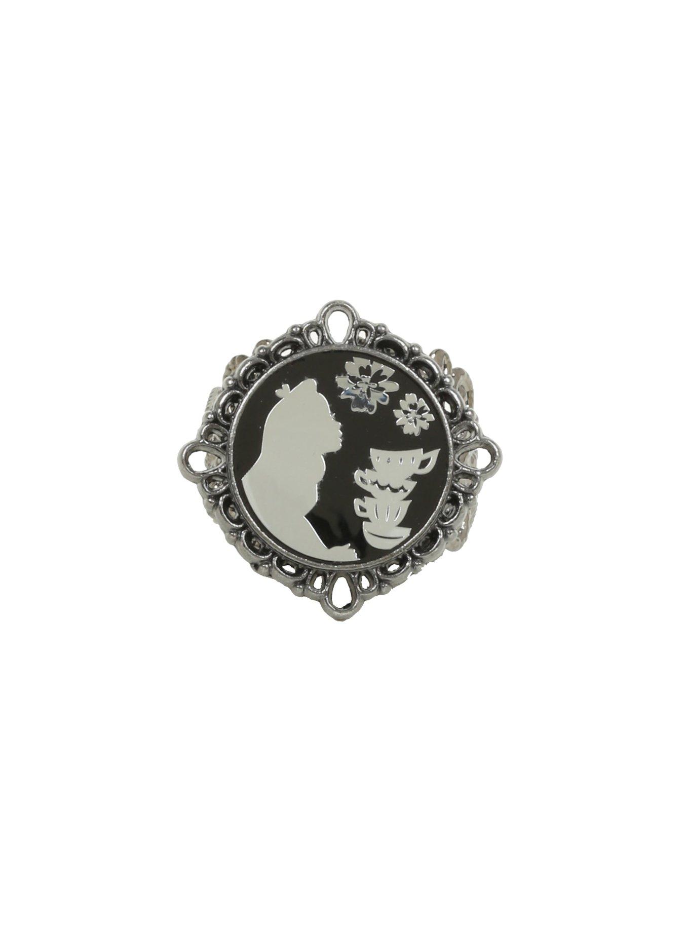 Disney Alice In Wonderland Silhouette Filigree Ring, , hi-res