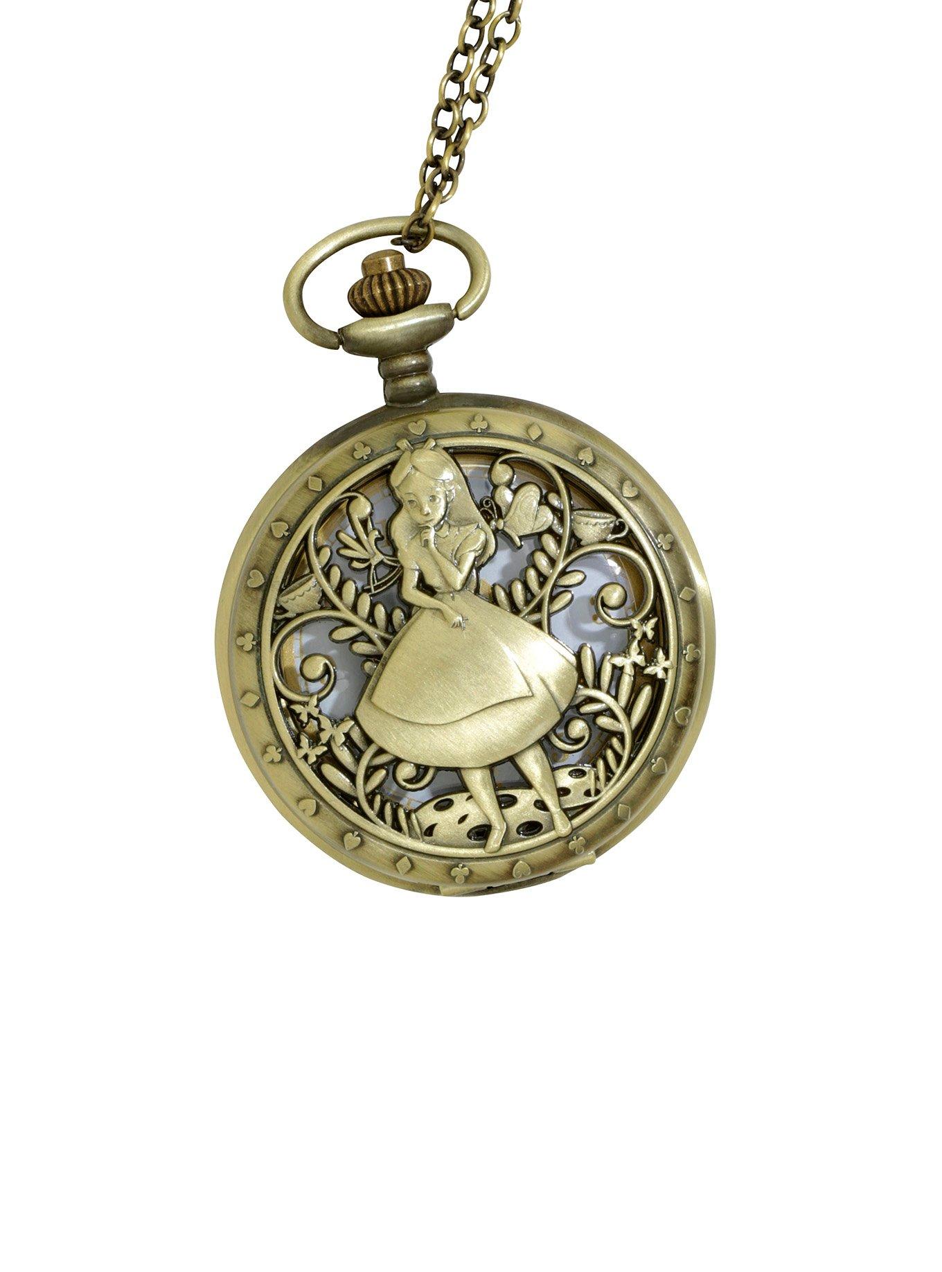 Alice in wonderland on sale pocket watch necklace