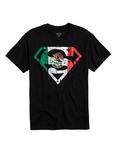 DC Comics Superman Mexico Flag Logo T-Shirt, BLACK, hi-res