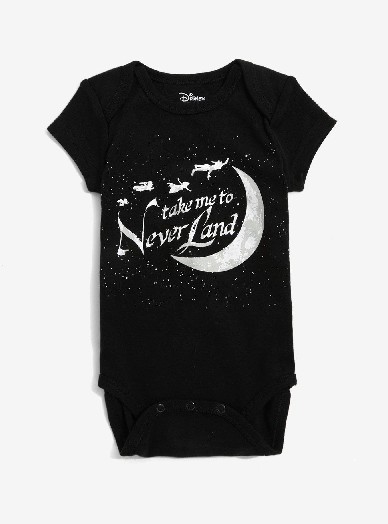 Disney Peter Pan Neverland Baby Bodysuit, BLACK, hi-res view 1