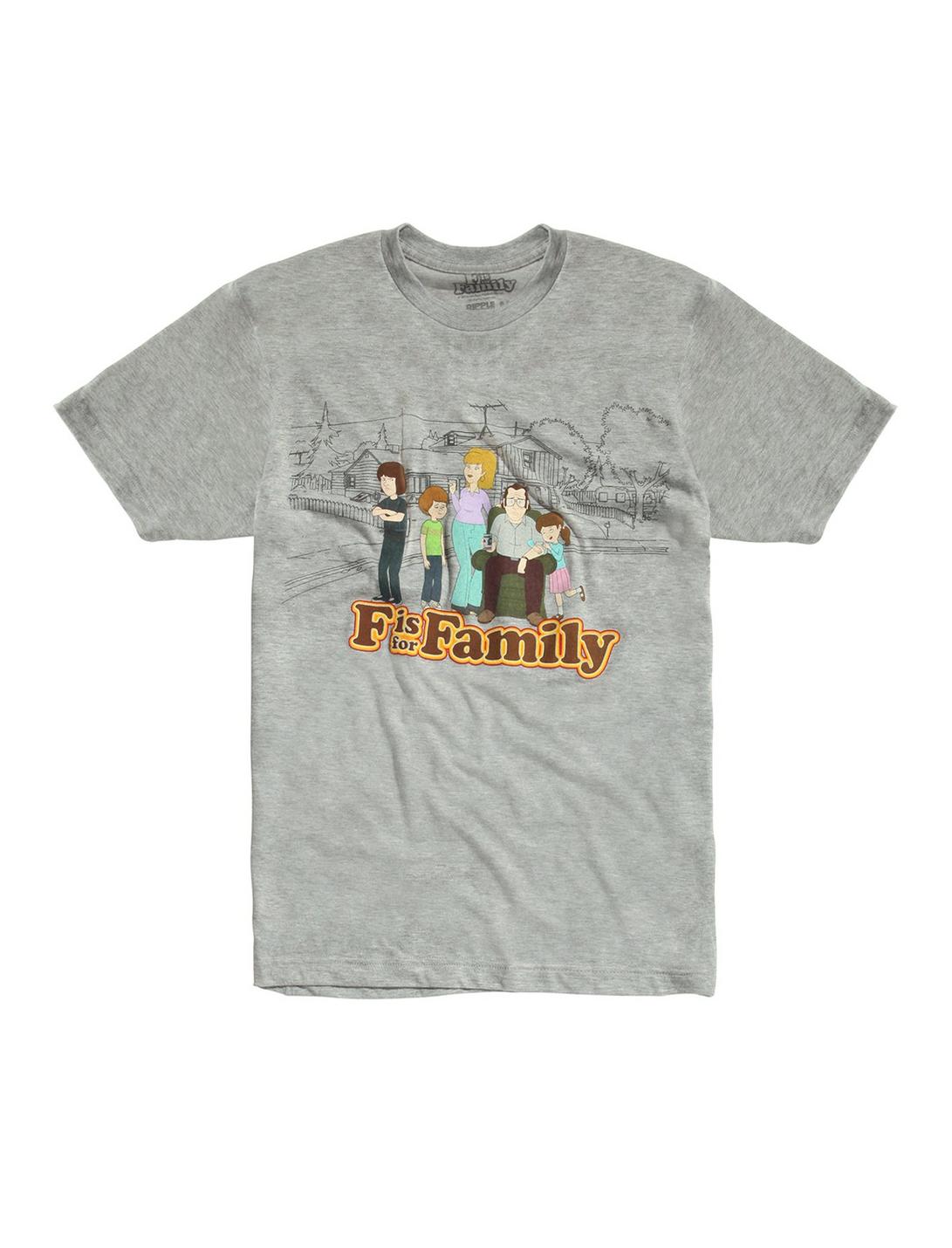 F Is For Family Murphy Family T-Shirt, GREY, hi-res