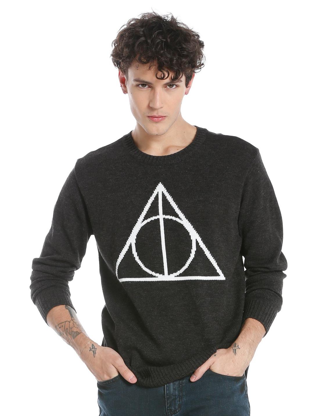 Harry Potter Deathly Hallows Sweater, BLACK, hi-res